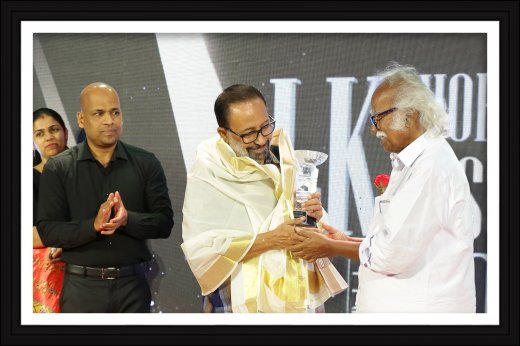 Rajesh Puthanpurayil at the honouring of filmmaker Sibi Malayil at LKIFF 2025