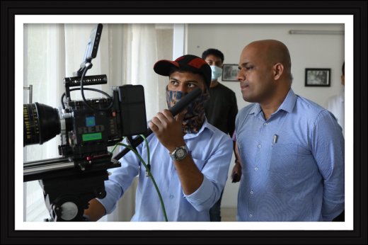 Rajesh Puthanpurayil at the Made In short film location