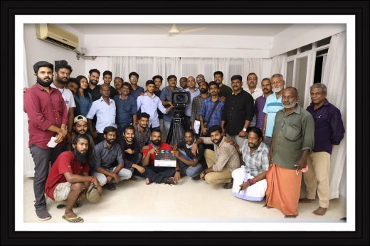 Rajesh Puthanpurayil with the Madein film crew