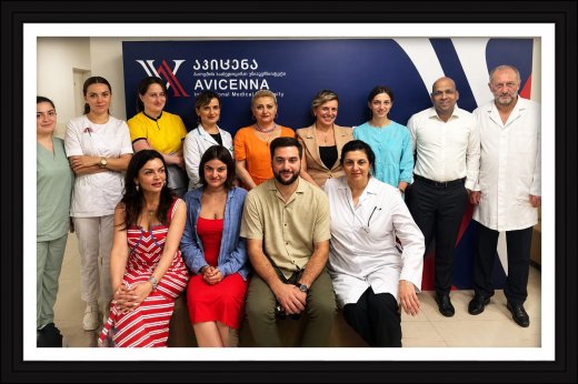 Rajesh Puthanpurayil with members of Avicenna Batumi University
