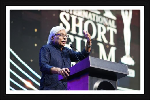 Kamal delivering a speech at LK International Short Film Festival 2026 - Rajesh Puthanpurayil