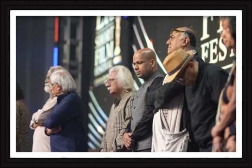 Rajesh Puthanpurayil with guests at LK International Short Film Festival 2026